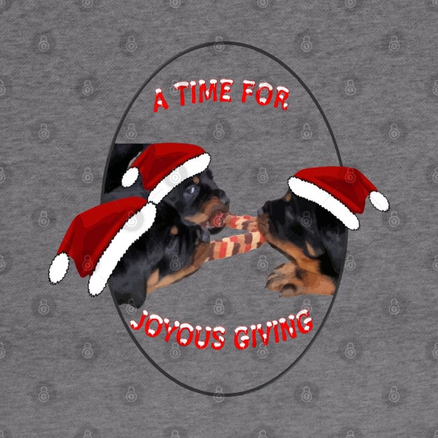 A Time Of Joyous Giving Rottweiler Holiday Greetings by taiche